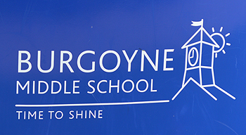 Burgoyne Middle School sign